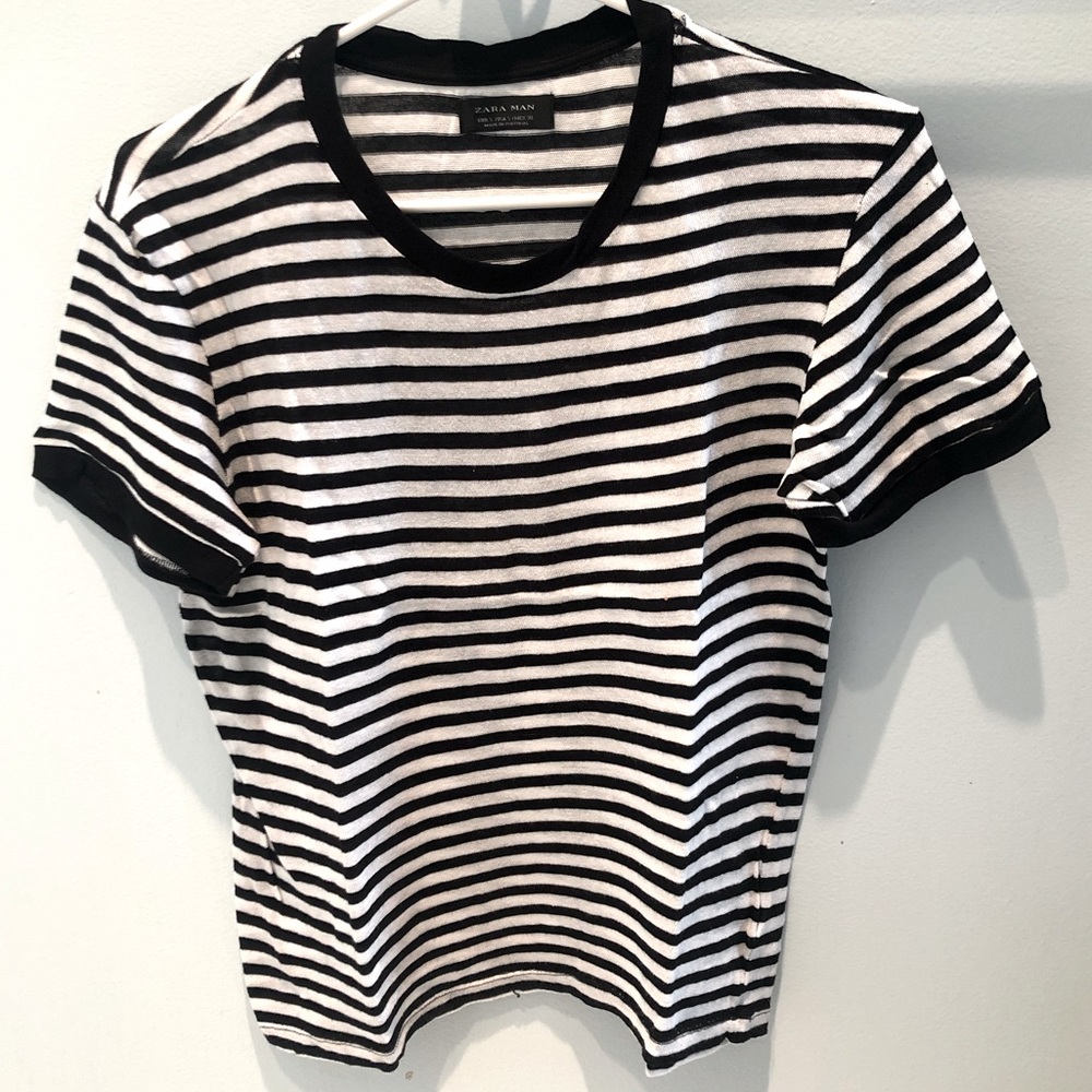 Zara • t-shirt black and white